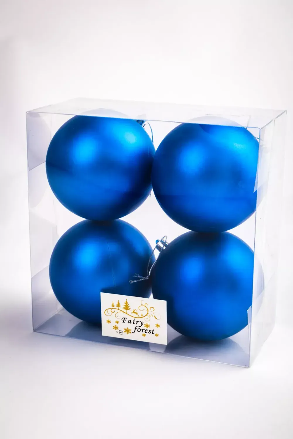 Набор новогодних шаров (4 шт) матовые