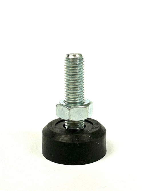 Ножка для стиральных машин Lg Haier с мелким шагом резьбы М10х1,25 мм круглая черная