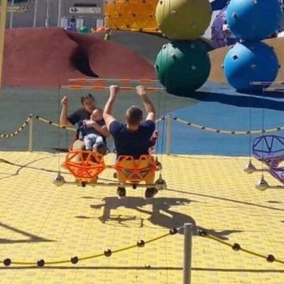 Качели парные усиленные непрозрачные высотой 650 см