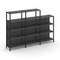 Shelf System Трехсекционный стеллаж четырех/трехярусный SN.STM-432 Антрацит/Металл Черный 2370*400*8