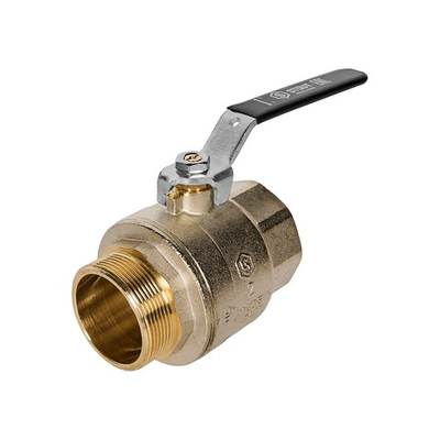 Кран шаровой полнопроходной STOUT - 2" (НР/ВР, PN40, Tmax 150°C, ручка-рычаг черная)