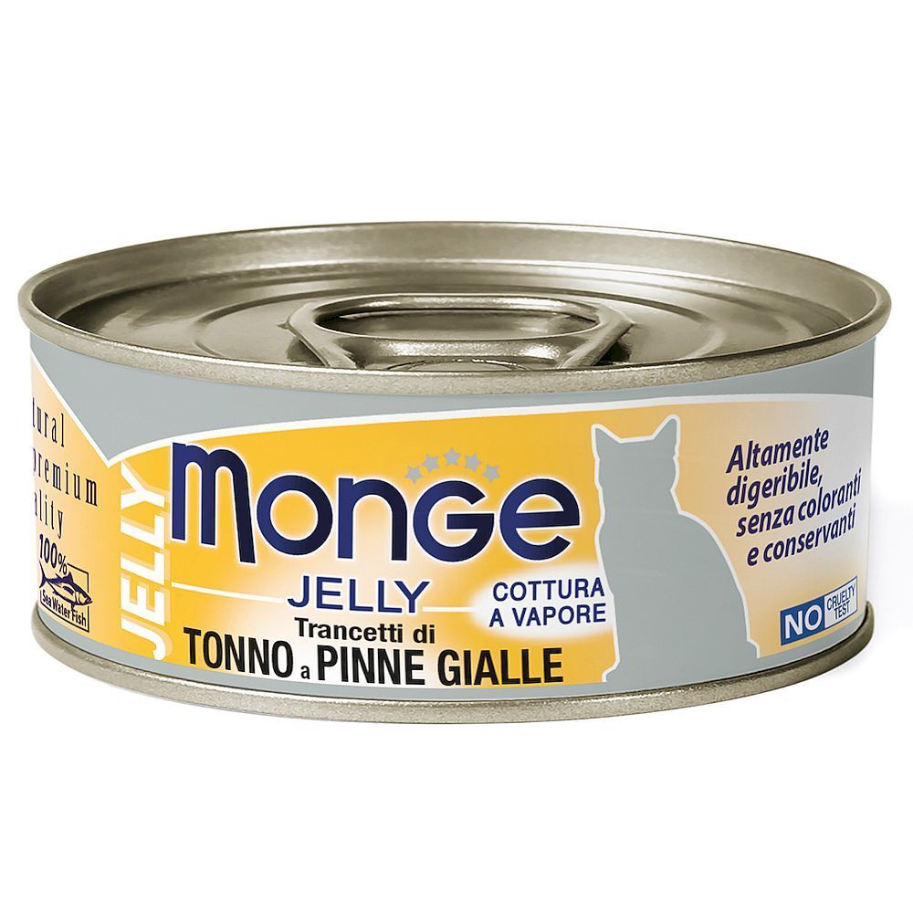 Monge jelly Adult cat для взрослых кошек с желтоперым тунцом 80 г