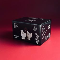 Lenardi 235-076 Набор из 2 соусников 15см на подставке TROPICAL в под.уп.(х18)Фарфор