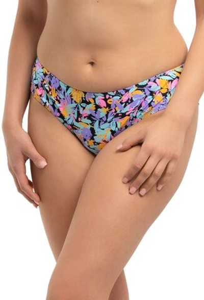 Яркие плавки-бразилиана с цветочным принтом (Размер: L) (Цвет: разноцветный)