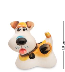 ГЛ- 751 Фигурка «Собака Фокс» цв. (Гжельский фарфор)