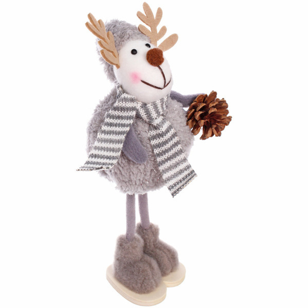 Фигурка «Олененок - Зимнее чудо» 28 см, Графит