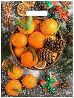 Пакет ПЭ с вырубной ручкой 31х40 (60) Тико НГ ламинация (Мандарины) Россия