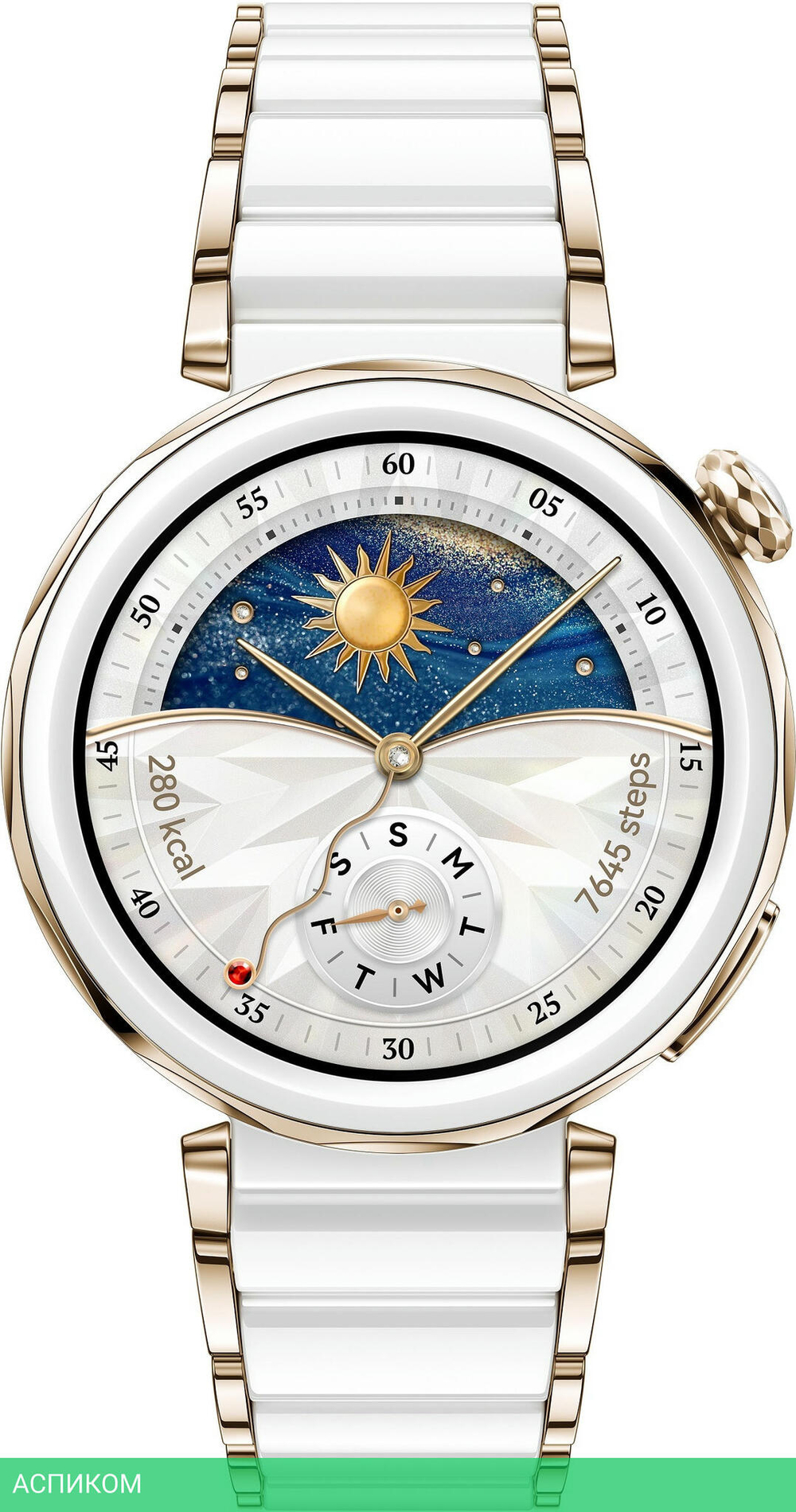 Умные часы Huawei Watch GT 5 Pro 42мм JNA-B29 Ceramic White Strap (55020DGV)