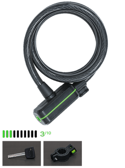 Трос с замком CITADEL CC 180/10/K/B