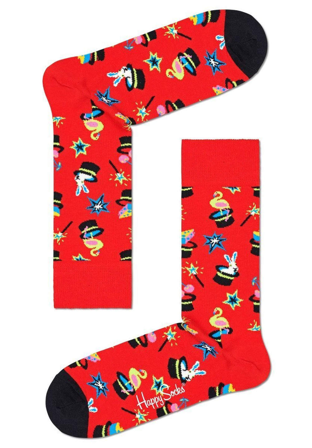 Носки унисекс Magic Sock с шляпами фокусника (Размер: 29) (Цвет: красный)