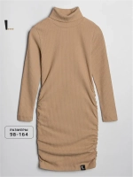 Платье-водолазка для девочки обтягивающее на осень