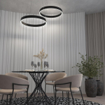 358959 OVER NT22 298 черный Светильник подвесной диммируемый, в комплекте пульт ДУ (2.4G) IP20 LED 3000К~6000К 50W 220V ITER