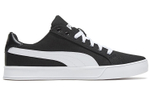 PUMA Smash Vulc Canvas Fashion Low Panel Shoes Black and White