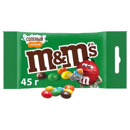 Драже M&Ms Соленый с арахисом 45 гр