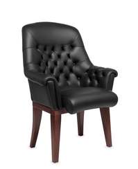 Кресло для посетителей Zurich ВD черная кожа