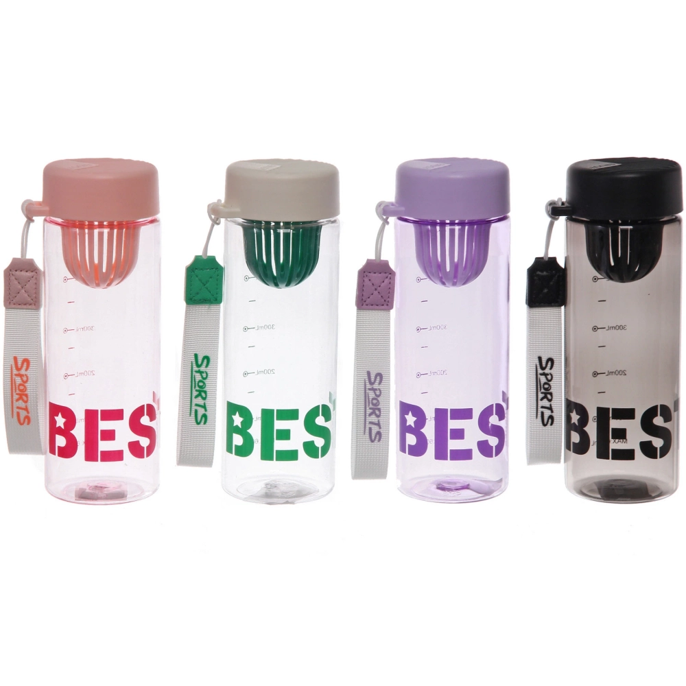 Бутылка питьевая пластиковая 600мл «BEST», микс цветов