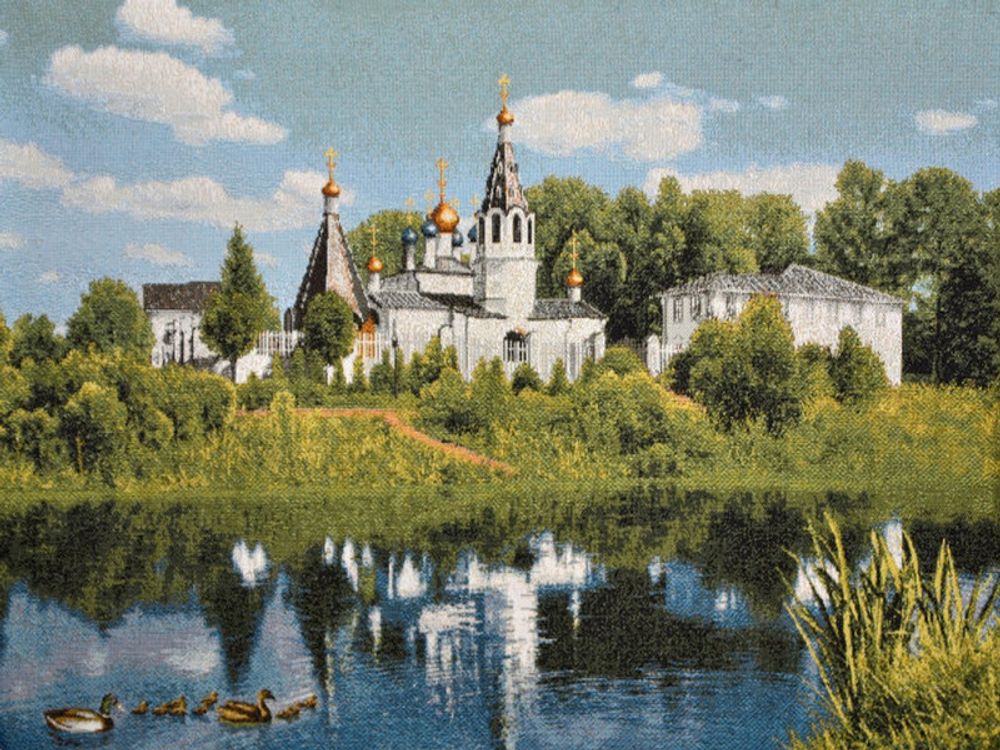 Гобеленовая картина &quot;D. ТИХАЯ ОБИТЕЛЬ&quot; в багетной раме, Россия.