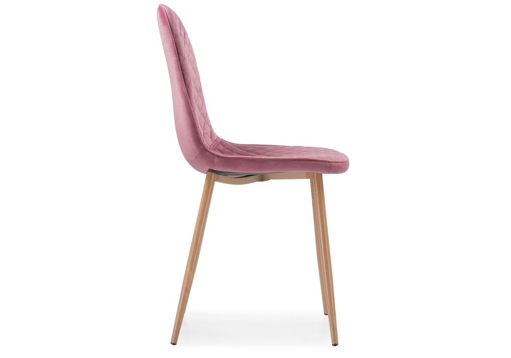 Стул на металлокаркасе Capri pink / wood