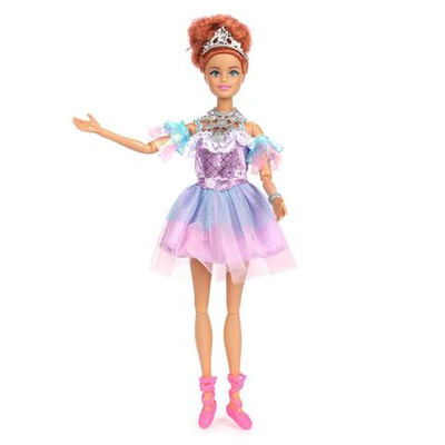 Кукла 29 см София, руки и ноги сгиб, балерина, ресницы, акс, кор (Карапуз)