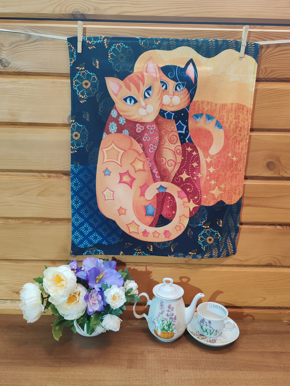 Набор кухонных полотенец, 3 шт , 45х60 см , рогожка