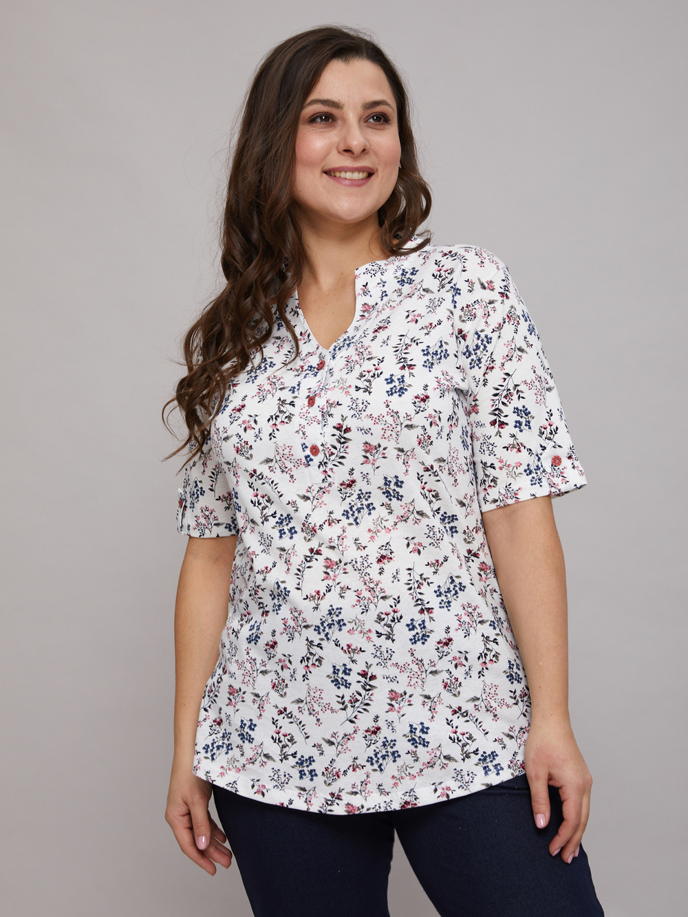 Блузка БЛ-122Ф/веткинабежевом