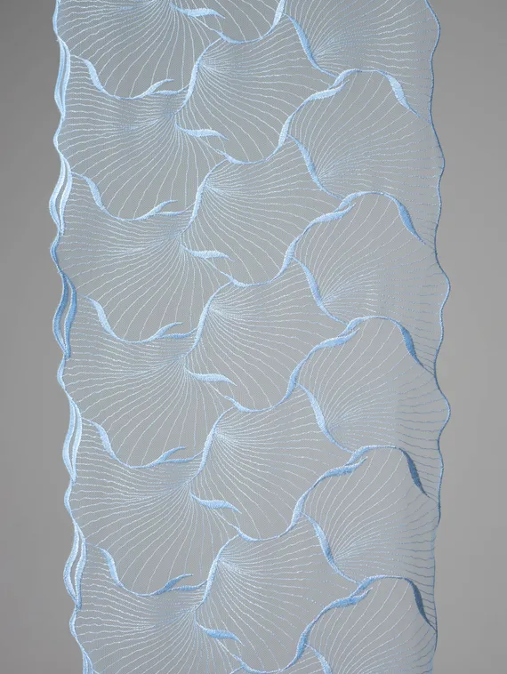 05-160 ОПТ Вышивка на неэл. сетке 24 см, голубой 3090