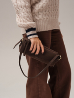 Замшевая сумка DBR 31343 темно-коричневый