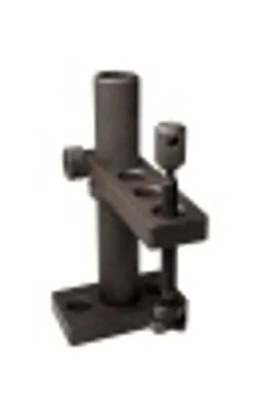 Прижимной рычаг для опоры ø50 мм с подвижным фиксирующим элементом и V-образным прижимом d28 мм, Слот-Стол