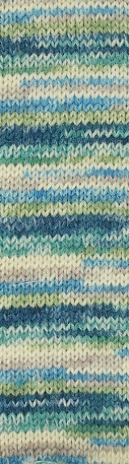 ALIZE "SUPERWASH ARTISAN", 75% SW Шерсть - 25% Полиамид, 100 гр, 420 м, Бирюза/бежевый