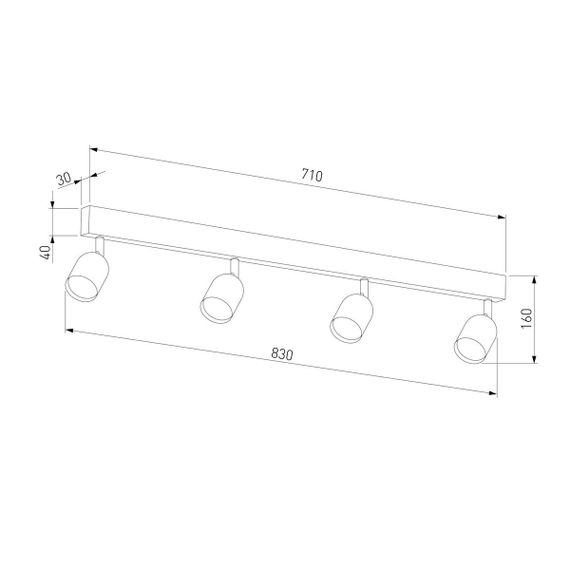 Спот TK Lighting 1021 Top Black Gold