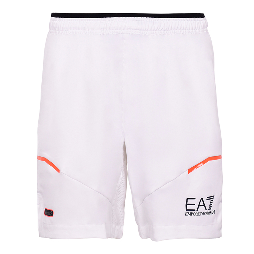Мужские теннисные шорты EA7 Man Woven Shorts - white
