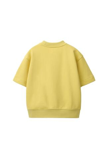 ZARA ТОЛСТОВКА С КОРОТКИМИ РУКАВАМИ И РЕЛЬЕФНОЙ НАДПИСЬЮ, ЖЕЛТЫЙ