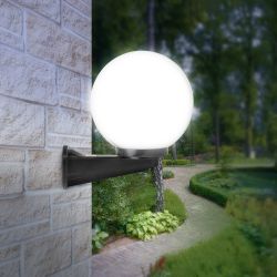 Садово-парковый светильник ЭРА НБУ 01-60-251 шар опаловый настенный IP44 Е27 max60Вт d250mm | Садово-парковые светильники