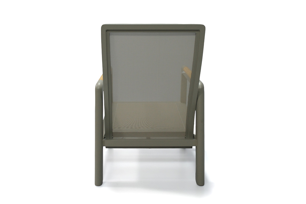 "Бари" кресло, каркас алюминий, цвет светло-серый