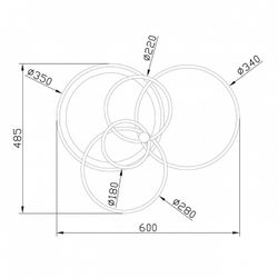 Люстра на штанге Escada Contour 10213/4LED BL White
