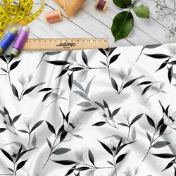 Ткань премиум сатин спокойная цветочная мелодия