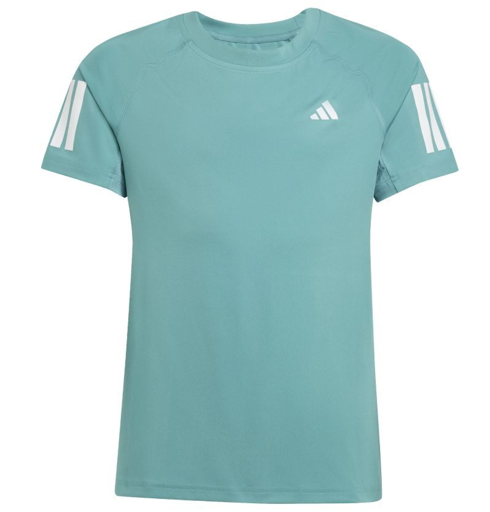 Футболка для мальчика теннисная Adidas Girls Club Tennis - preloved teal