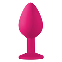 Анальная пробка 8,5см Lola Games Emotions Cutie Medium Pink black crystal 4012-01Lola