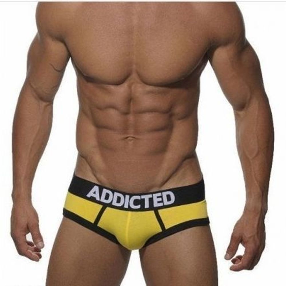 Мужские трусы брифы желтые Seobean Addicted Yellow brief