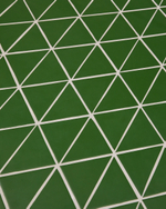 Уличный стол Maurina из оцинкованной стали зелёного цвета с зелёной керамическо плиткой 223 x 101 см