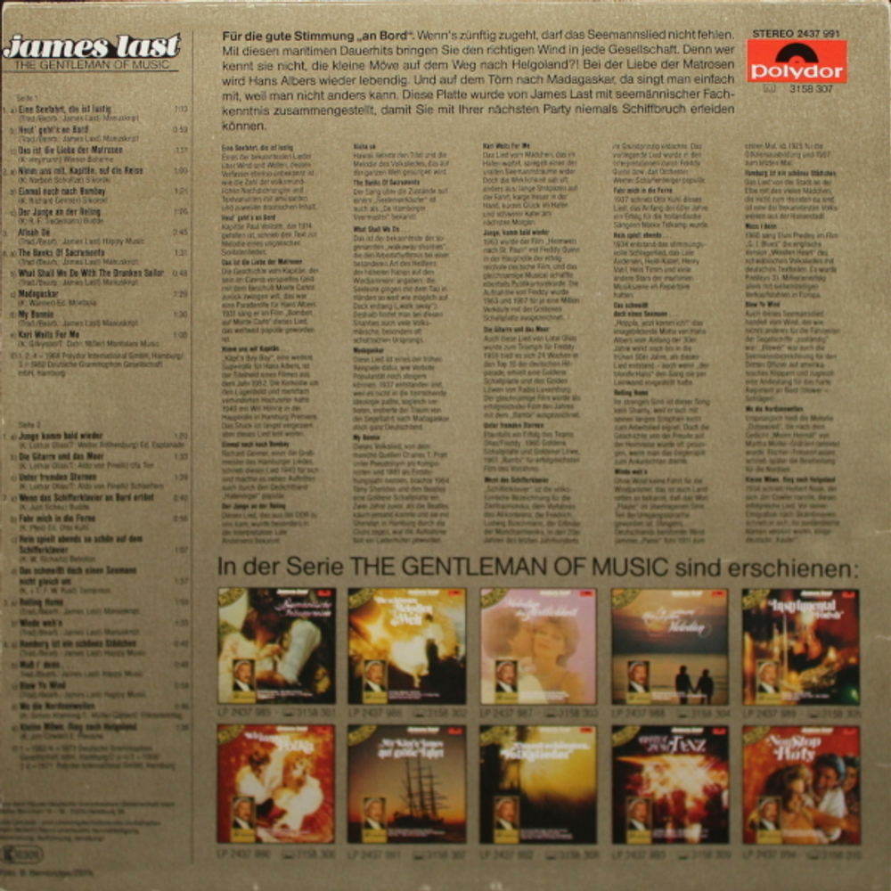 James Last / Mit K?pt`n James Auf Gro?e Fahrt (LP)