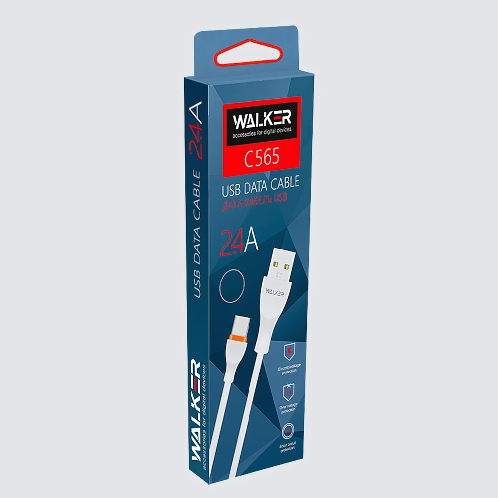 Кабель USB "WALKER" C565 для Micro USB (3.1А), черный