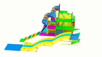 Детский игровой лабиринт Облачко 91 м² (11*8.3*6.5)