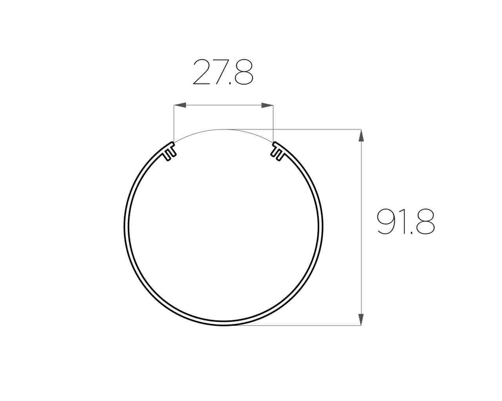 Рассеиватель трубчатый матовый поликарбонат LC-LRM-M90-2