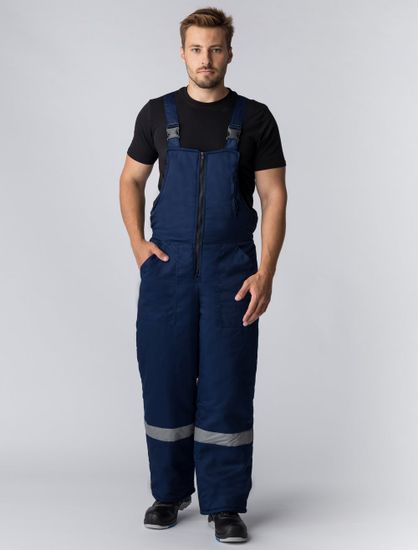 Костюм зимний "Сибер Виндстоп" полукомбинезон (т.синий/василек)