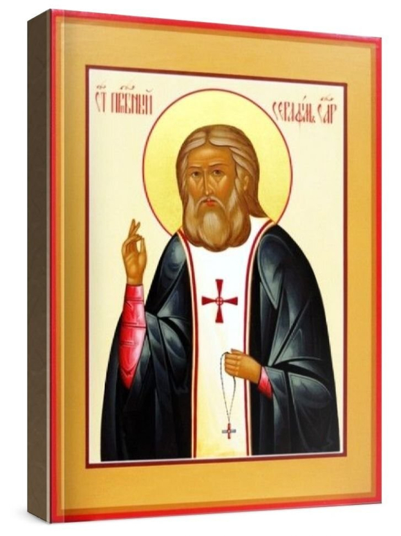 Серафим Саровский (рукописная икона)