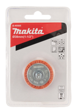 Щетка нейлоновая дисковая (d38 мм, красная, G80, 6 мм) Makita D-45565 38 мм 80G Дисковая Нейлон Оранжевая Шлифование