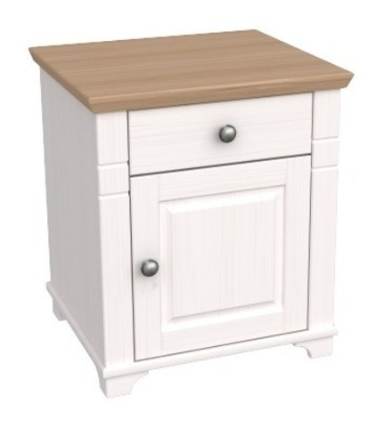 Тумба прикроватная «Бейли» белый воск/антик