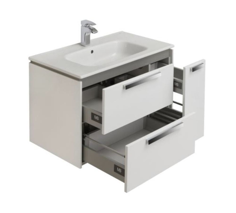 Тумба под раковину Roca LAGO 80, белый глянец