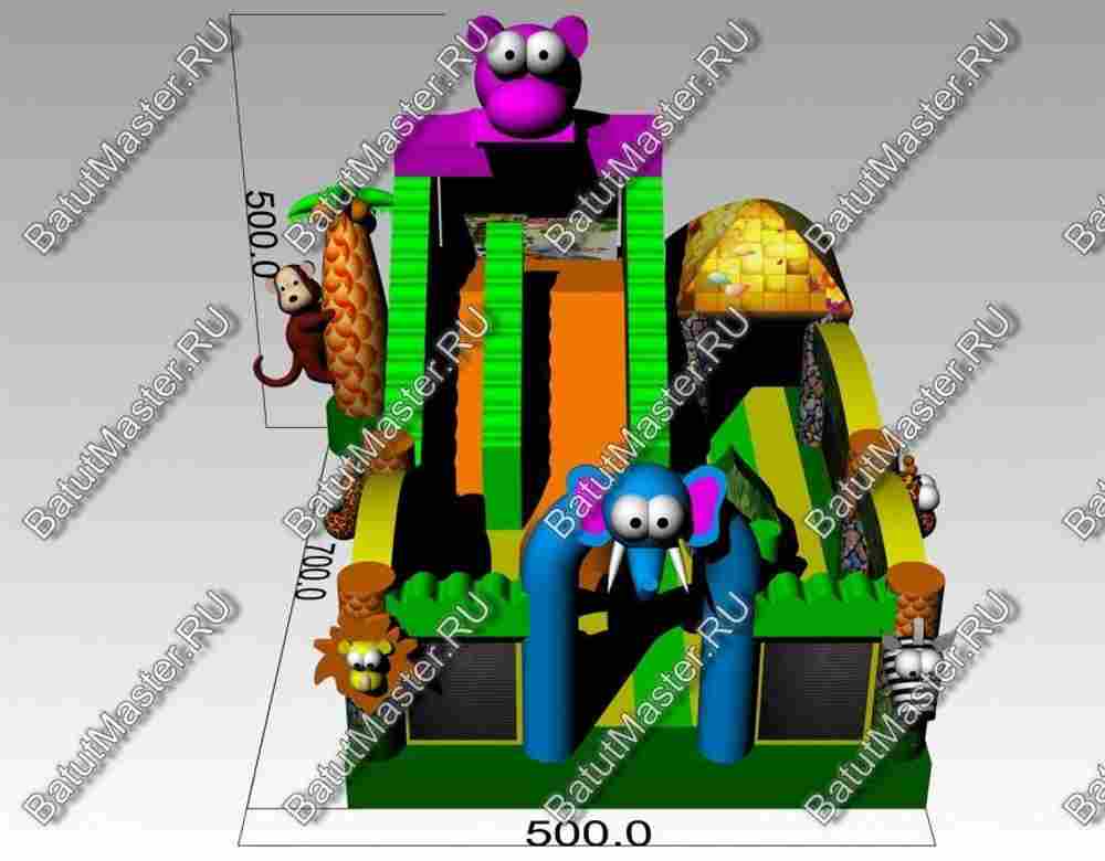 Надувной батут "Бегемотик"